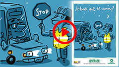 HACES QUE TE VEAN MUTUA INTERCOMARCAL ¡CUIDATE! Compromiso con tu seguridad. Campaña de sensibilización para incentivar la utilización de los equipos de protección individual (EPIS) y evitar accidentes laborales. Ilustración, diseño y animación 