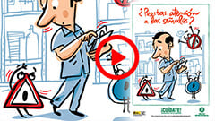 PRESTAS ATENCIÓN A LAS SEÑALES? MUTUA INTERCOMARCAL ¡CUIDATE! Compromiso con tu seguridad. Campaña de sensibilización para incentivar la utilización de los equipos de protección individual (EPIS) y evitar accidentes laborales. Ilustración, diseño y animación 