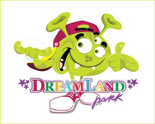 DREAMLAND PARK Mascota corporativa y logotipo para parque infantil. | Mascota corporativa i logotip per a parc infantil. | Corporate mascot and logo for playground. www.dreamlandpark.es